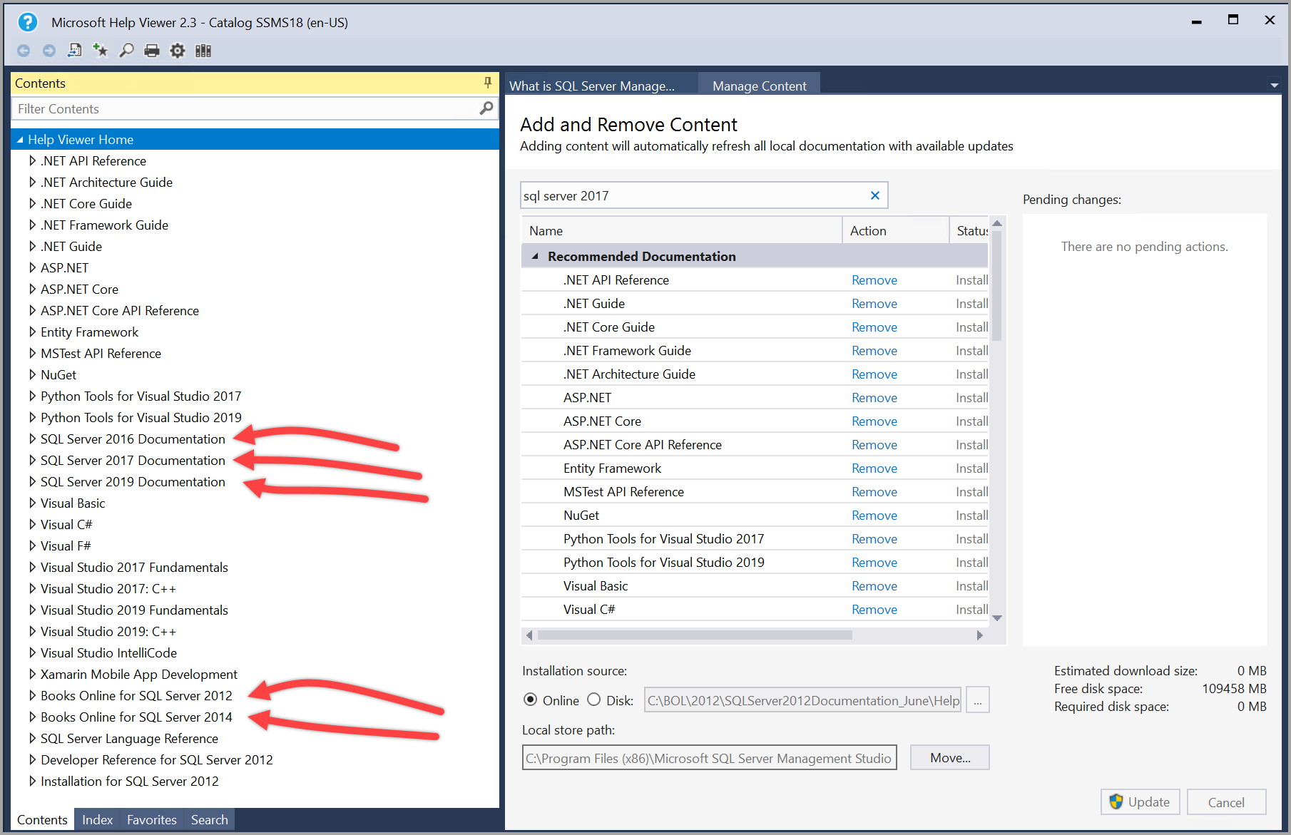 Просмотрщик справки с содержимым