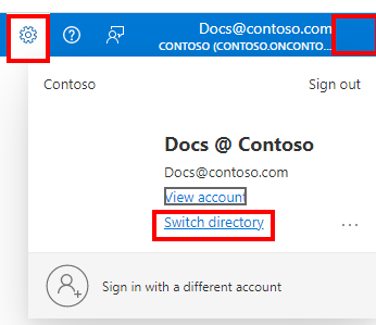 Снимок экрана: шаги справки по изменению каталога по умолчанию в Microsoft Entra ID.