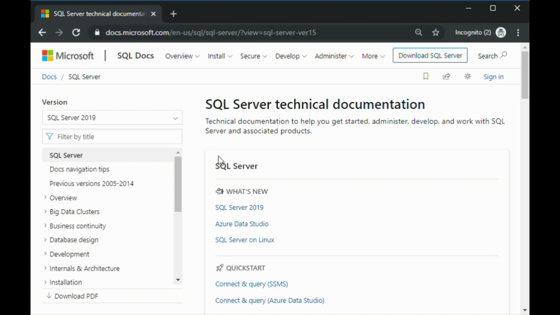 Снимок экрана, показывающий опцию использования поля фильтрации.