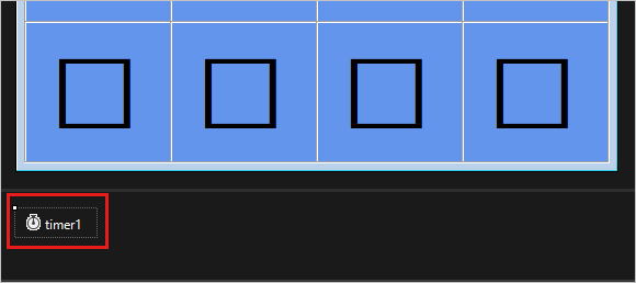 снимок экрана: значок таймера под формой.