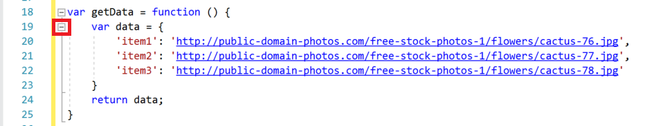 кнопка сворачивания контура