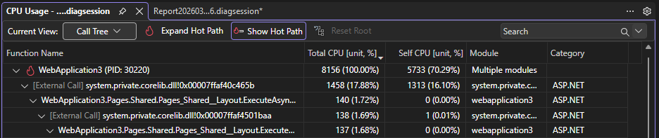 Снимок экрана: поиск вложенного внешнего кода.