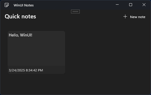 Пользовательский интерфейс приложения заметок с темным фоном и шаблоном темной заметки.