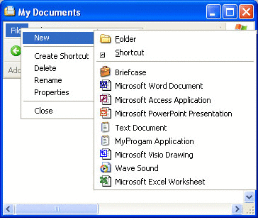 Снимок экрана: настраиваемое меню