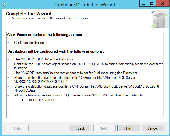 Skärmbild av den sista sidan i guiden.