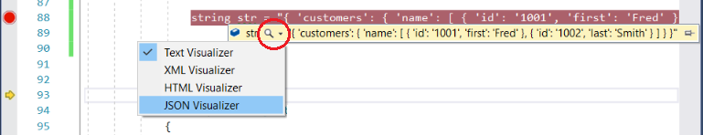 Öppna en String Visualizer