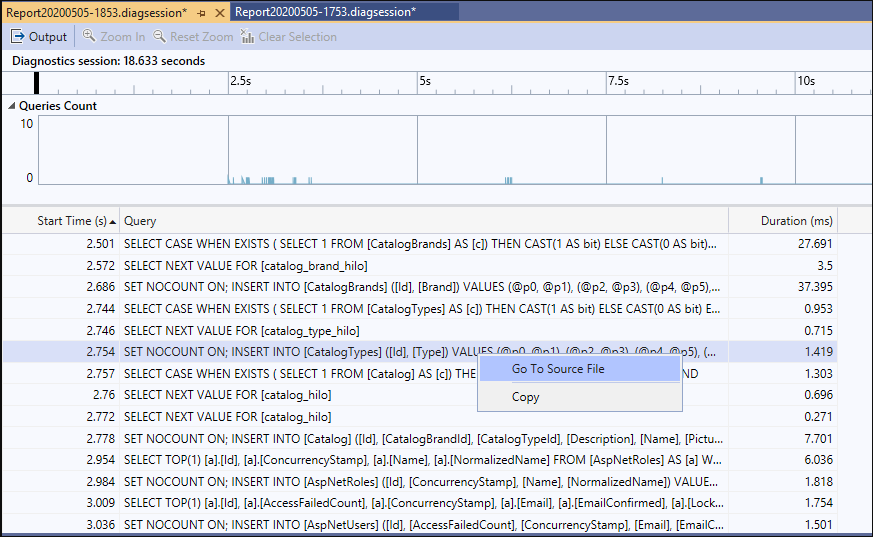 Gå till källfil vald
