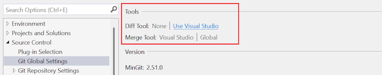 Skärmbild som visar alternativen 