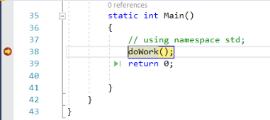 Hit a breakpoint Hit a breakpoint