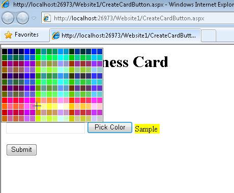 显示带有按钮的颜色选取器对话框