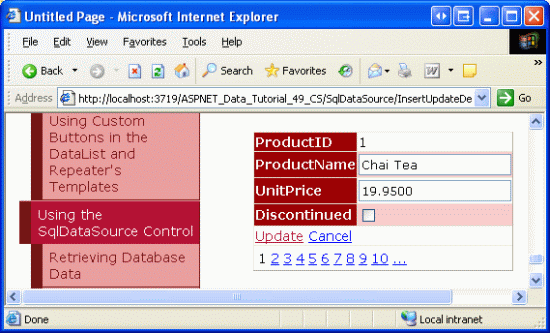 DetailsView 的默认编辑界面