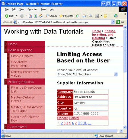 可以查看任何供应商信息并更新其地址