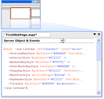 源视图中的日历控件 源视图中的日历控件