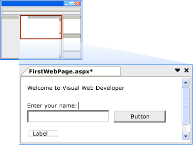 设计视图中的三个控件 设计视图中的三个控件
