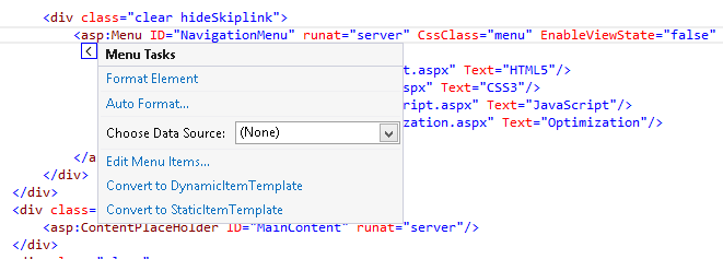 菜单控件的智能任务 菜单控件的智能任务