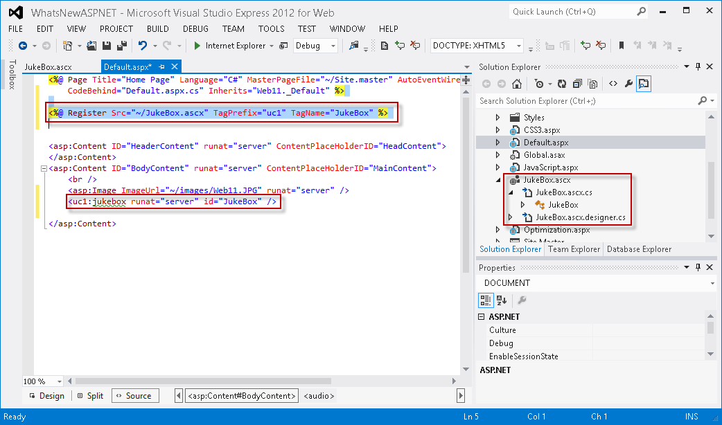 页面自动更新为使用新用户控件 页面自动更新为使用新用户控件