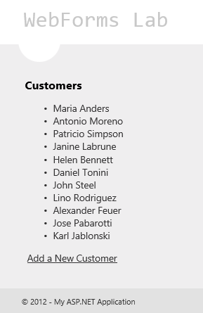 使用重复程序列出客户 使用重复程序列出客户