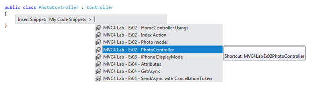 通过单击相关代码片段从列表中选择相关代码片段 通过单击相关代码片段从列表中选择相关代码片段