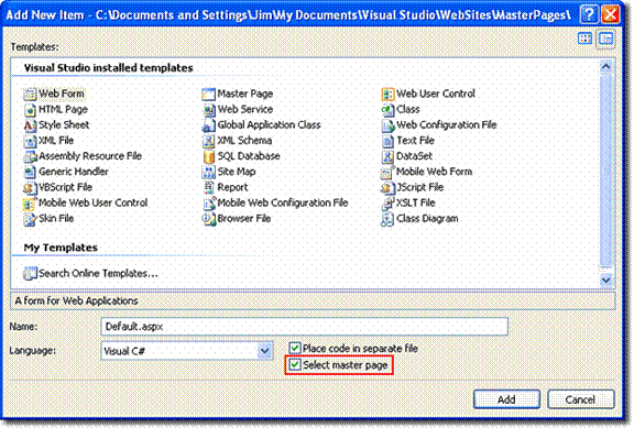 添加新的内容页