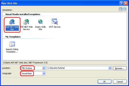 创建新的基于文件系统的网站