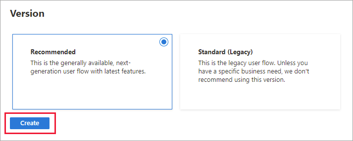 在 Azure 门户中创建用户流页，其中突出显示了属性
