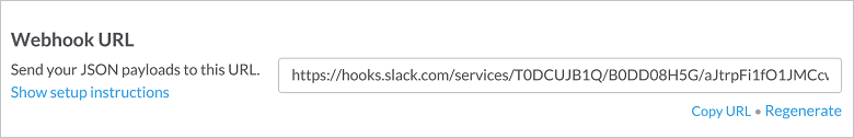 Slack Webhook 的屏幕截图。