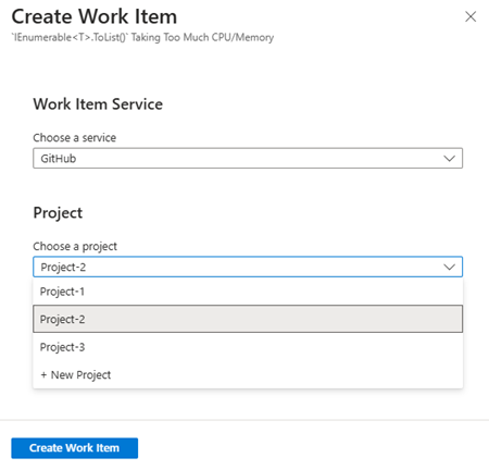 使用 GitHub 创建问题的选项的屏幕截图。