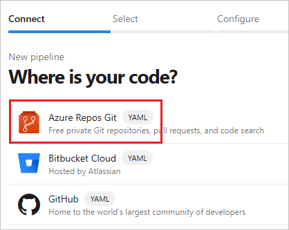 存储库类型的屏幕截图。