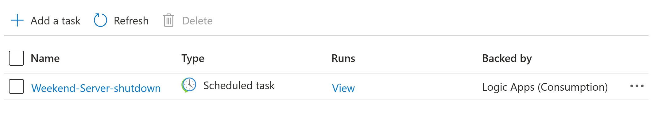 屏幕截图显示了自动化任务列表。