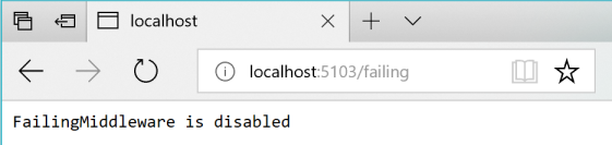 检查失败中间件模拟状态的屏幕截图。