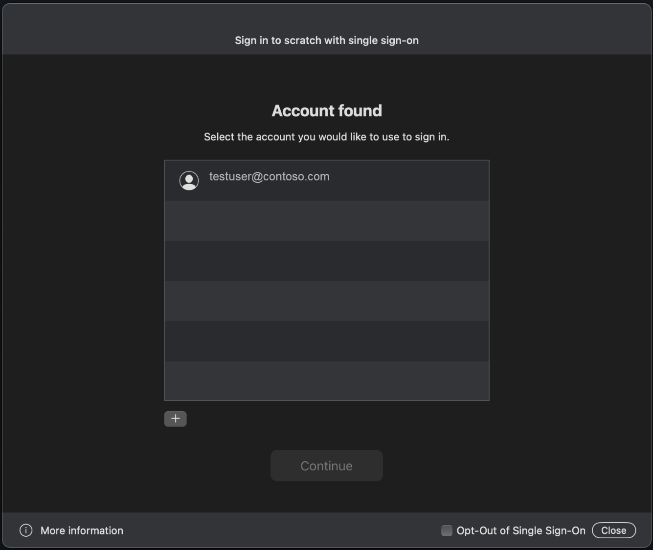 一张屏幕截图显示了在使用启用代理的 InteractiveBrowserCredential 实例对用户进行身份验证时的 macOS 登录体验。