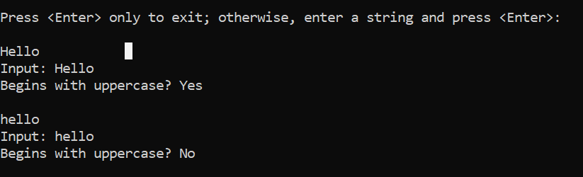 运行展示的控制台窗口