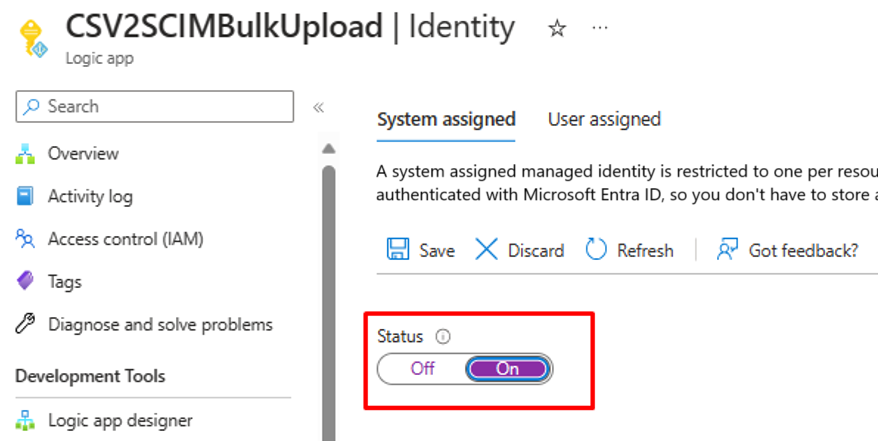 托管标识名称的屏幕截图。