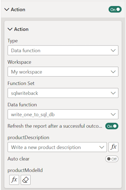 显示最终操作配置详细信息的屏幕截图。