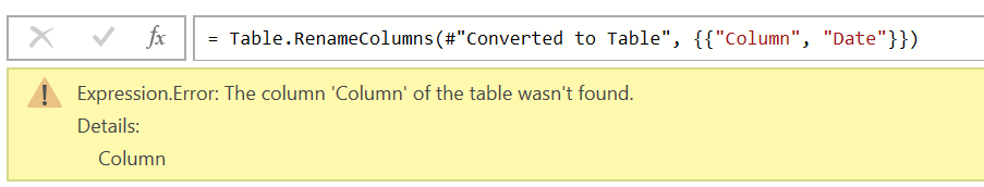 未找到列的步骤级错误截图。