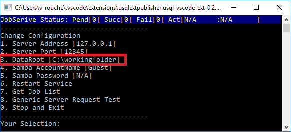 用于 Visual Studio Code 的 Data Lake 工具本地运行命令行