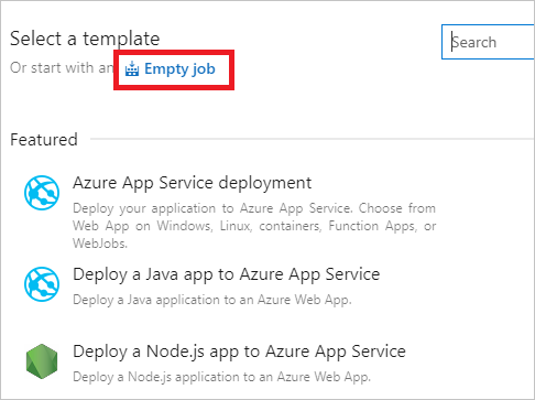 从发布管道的空白任务开始