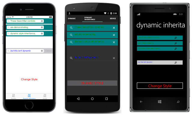 绿色动态样式继承示例