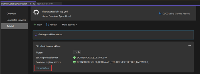 显示如何编辑工作流的屏幕截图。