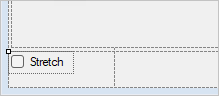 屏幕截图显示名为 Stretch 的 CheckBox 控件。