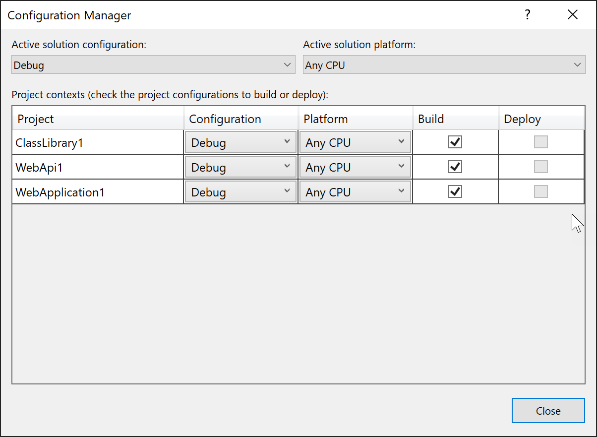 Configuration Manager 对话框的屏幕截图。