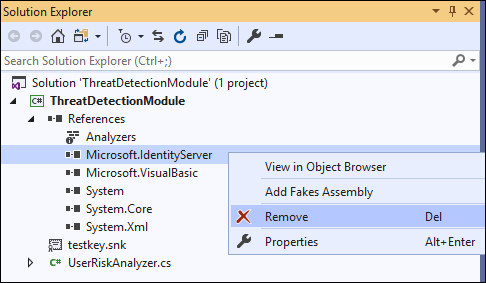 突出显示“删除”菜单选项的屏幕截图。